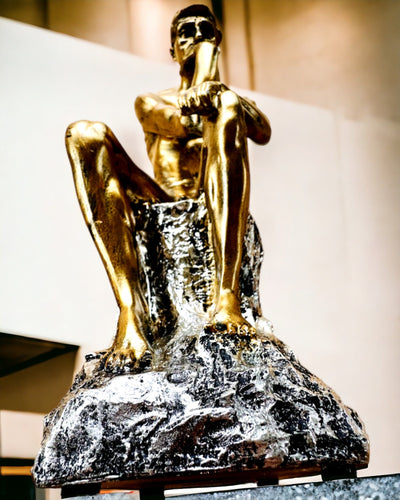 Penseur Doré - Figurine en résine, personnalisation par gravure