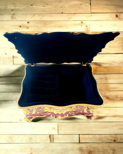 Boîte à Bijoux, Organisateur de Bijoux au Style Vintage – Coffret Métallique aux Éléments Décoratifs