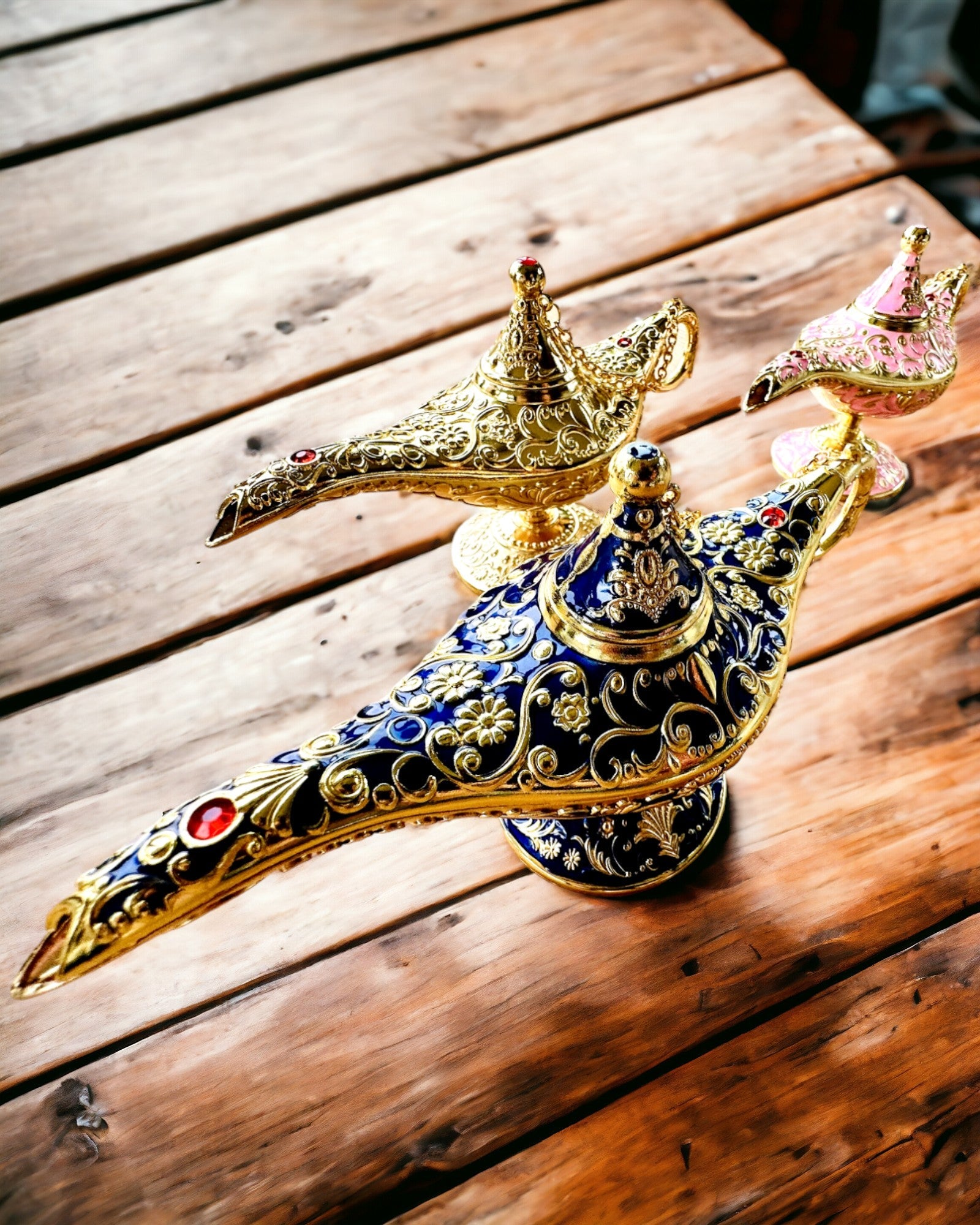 Lampe Magique d'Aladin avec Option de Gravure - Variante Classique Dorée, entrelacée