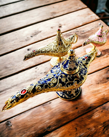 Lampe Magique d'Aladin avec Option de Gravure - Variante Classique Dorée, entrelacée