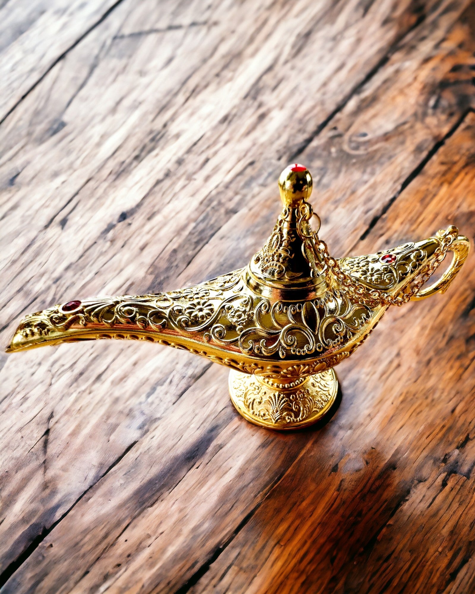 Lampe Magique d'Aladin avec Option de Gravure - Variante Classique Dorée, entrelacée