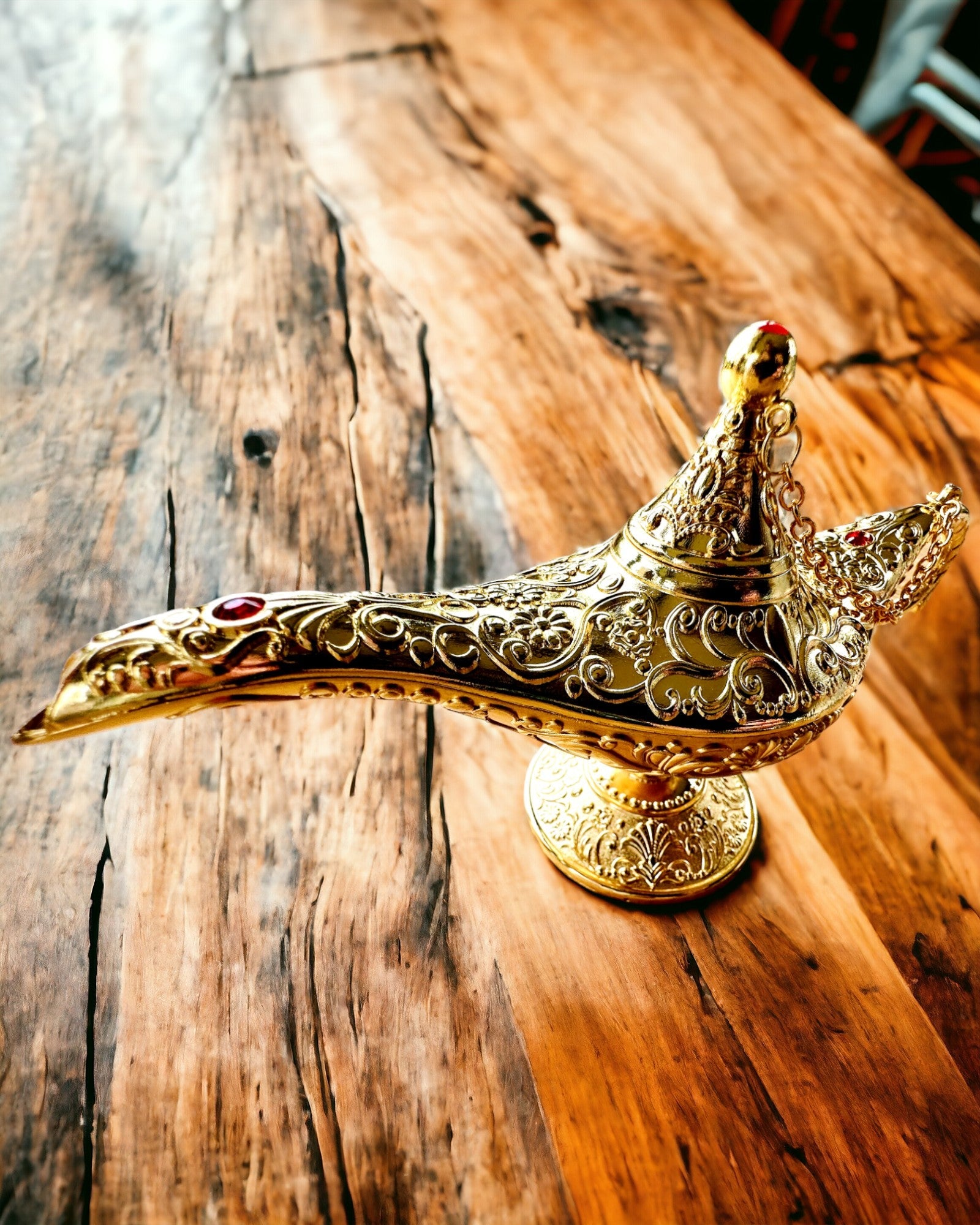 Lampe Magique d'Aladin avec Option de Gravure - Variante Classique Dorée, entrelacée