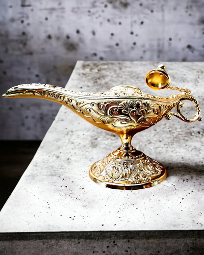 Lampe Magique d'Aladin avec Option de Gravure - Variante Classique Dorée, entrelacée