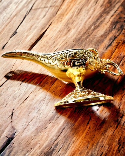 Lampe Magique d'Aladin avec Option de Gravure - Variante Classique Dorée, entrelacée
