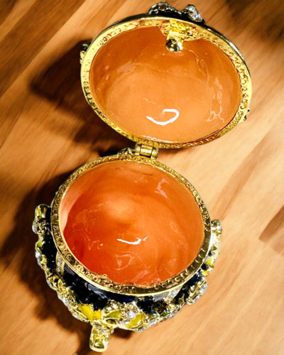 Boîte à Bijoux 'Œuf Impérial' Fabergé – Style Vintage, Contenant Décoratif pour Accessoires
