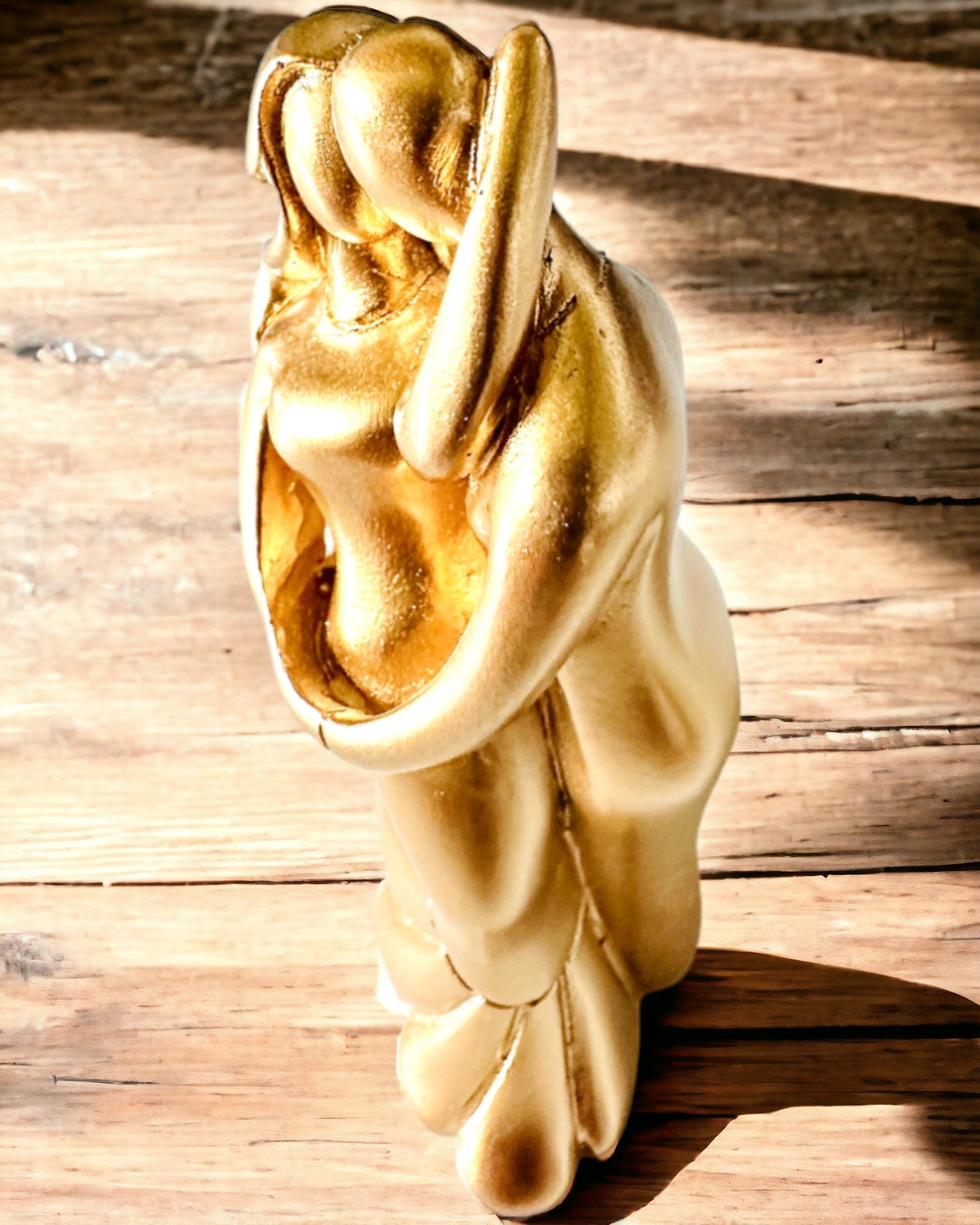 Złoty Taniec Miłości - Petite Figurine Décorative avec Option de Gravure
