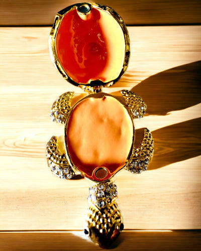 "Żółwiowa Rodzinka" Box - green color, personalized with engraving