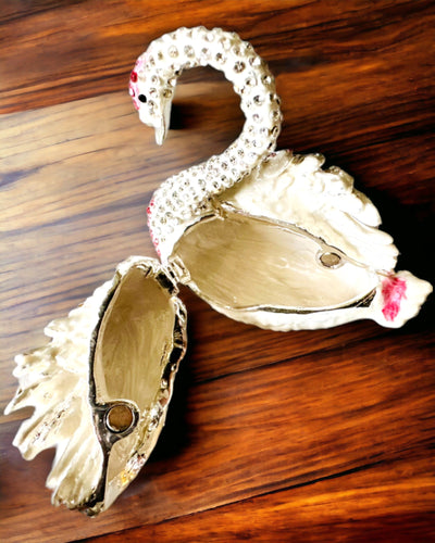 Elegante Sieradendoos "Zwanenjuweel" - personalisatie met gravure