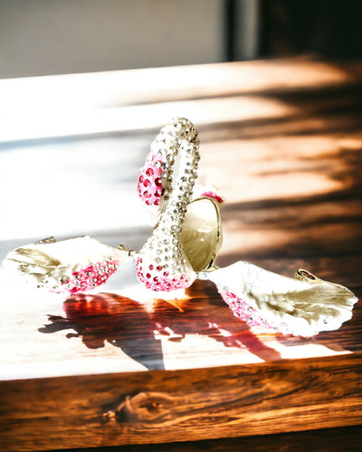 Elegante Sieradendoos "Zwanenjuweel" - personalisatie met gravure