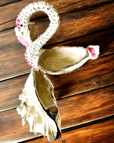 Elegante Sieradendoos "Zwanenjuweel" - personalisatie met gravure