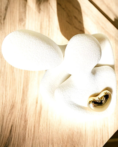 "Amour dans le cœur – Figurines Familiales en Céramique", possibilité de personnalisation par gravure