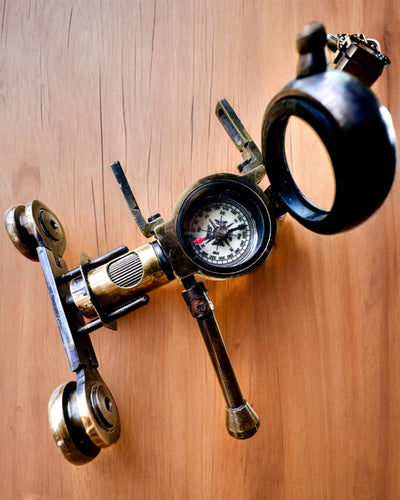 Binocular Nautica - Accessoire Vintage Exclusif - Fait Main avec Option de Gravure, décoration pour bureau, premium