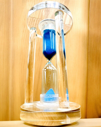 Sablier « Blue Elegance », 10 cm de hauteur, mesure 10 minutes de temps