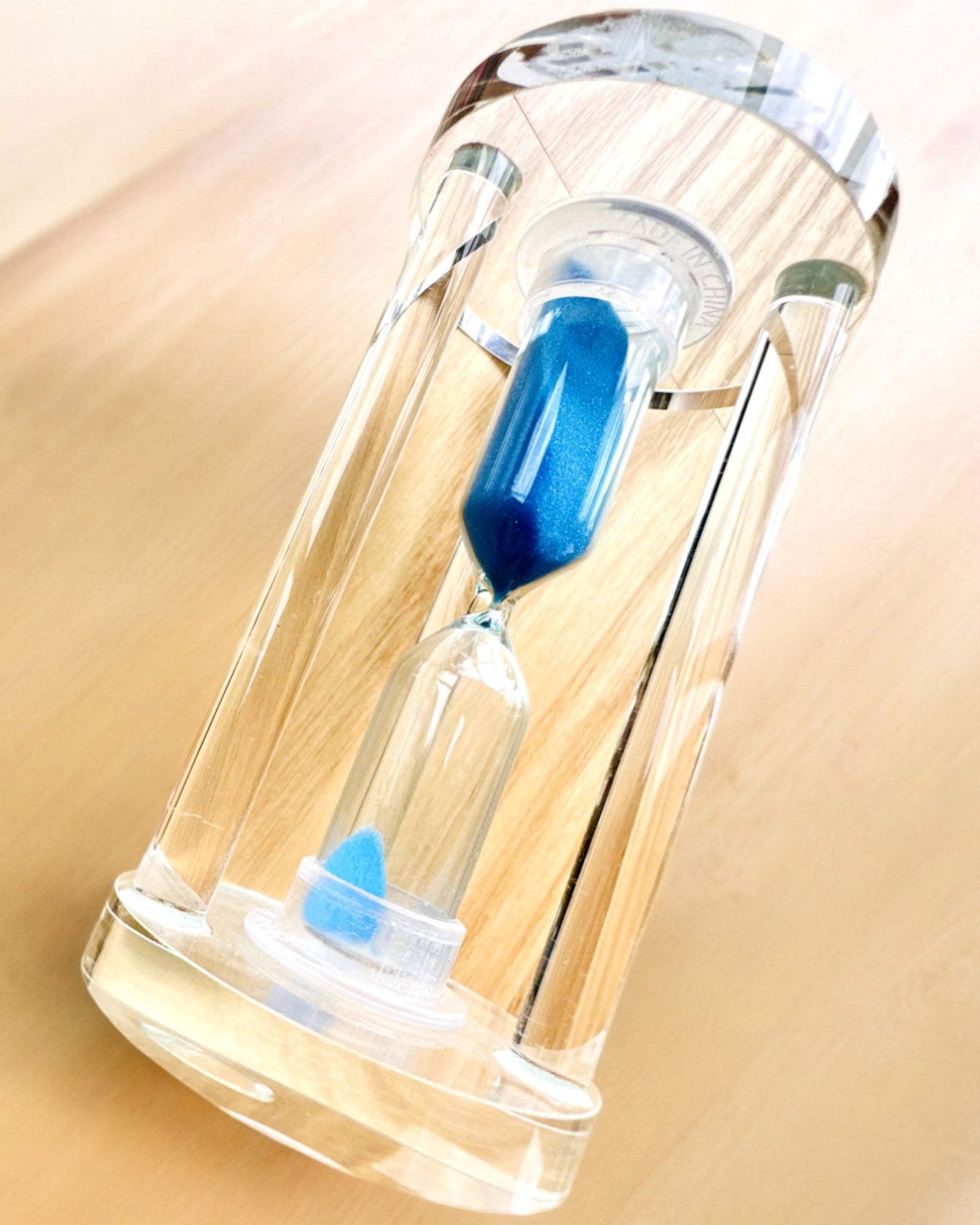 Sablier « Blue Elegance », 10 cm de hauteur, mesure 10 minutes de temps