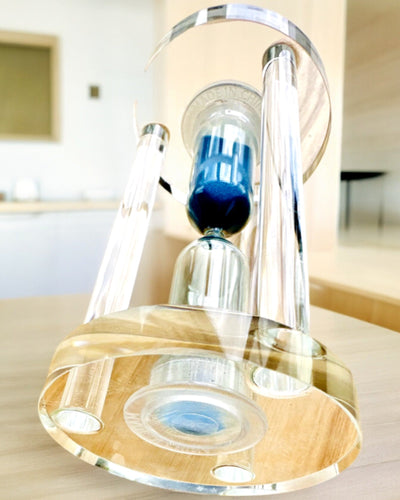 Sablier « Blue Elegance », 10 cm de hauteur, mesure 10 minutes de temps