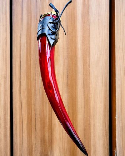 Tasse en corne de guerrier - Rouge - personnalisable avec gravure