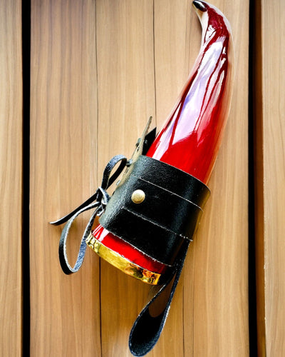 Tasse en corne de guerrier - Rouge - personnalisable avec gravure