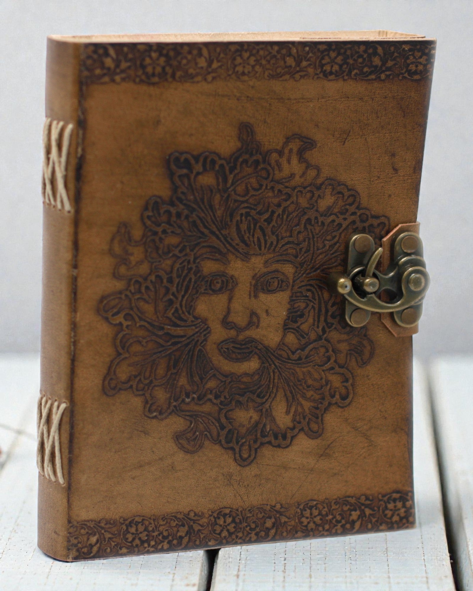 Carnet Greenman en cuir (20x15 cm)