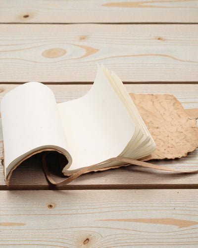 Oprolbaar leren reisnotitieboek – Natuurlijk (21 x 15 cm)