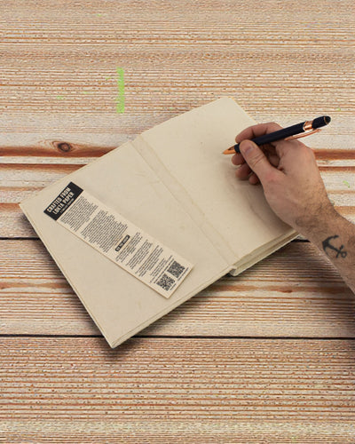 Lokta Erfgoedschrift – groot notitieboek 21 × 15 cm, 45 bladen, Uw woorden geworteld in traditie