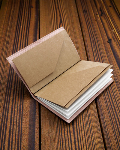 Carnet en cuir fabriqué à la main Idées grises – Bonnes idées et autres rêves (80 pages)