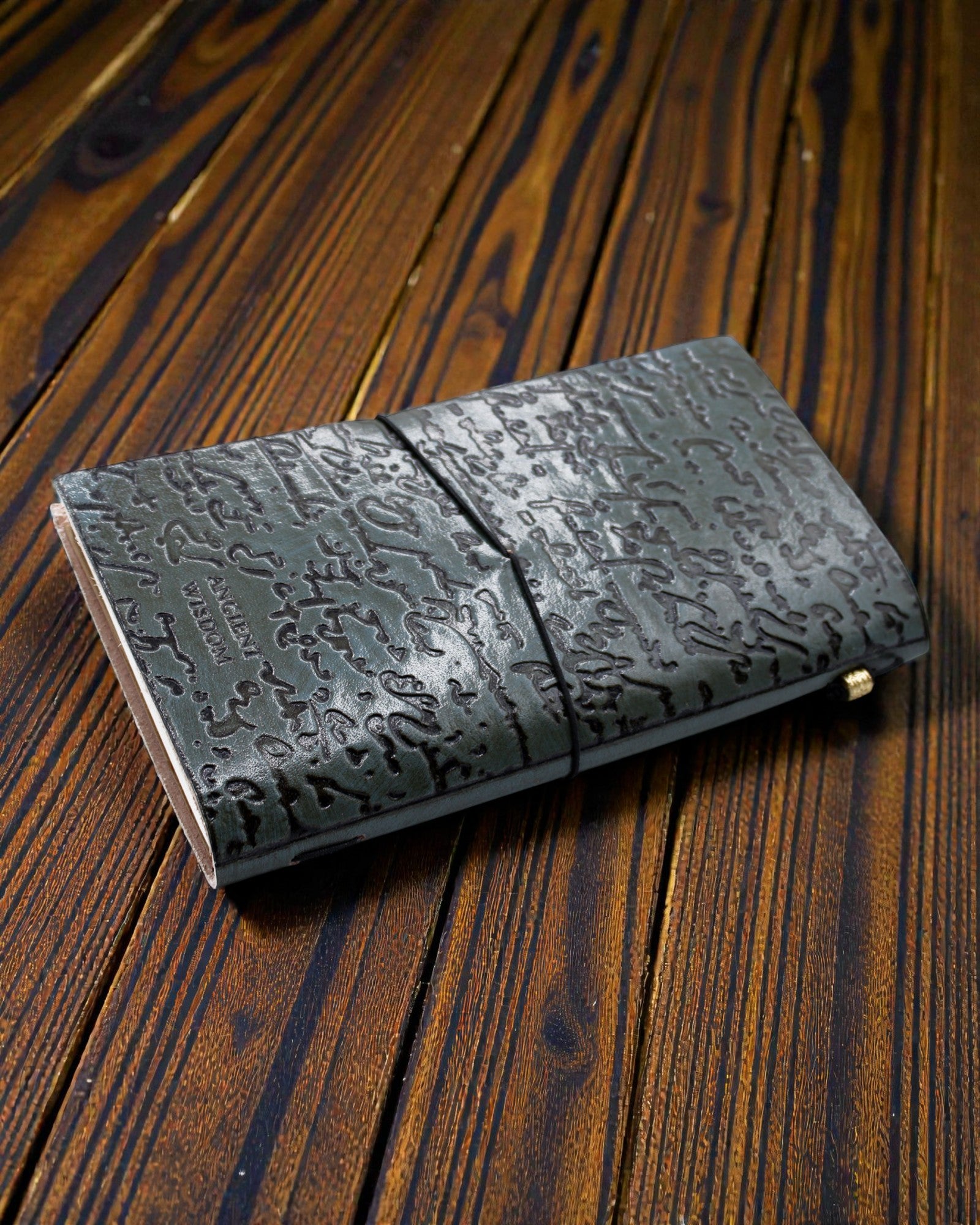 Carnet en cuir fabriqué à la main Idées grises – Bonnes idées et autres rêves (80 pages)