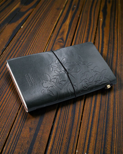 Ręcznie Wykonany Skórzany Notatnik Green Wisdom – Tree of Life (80 stron)