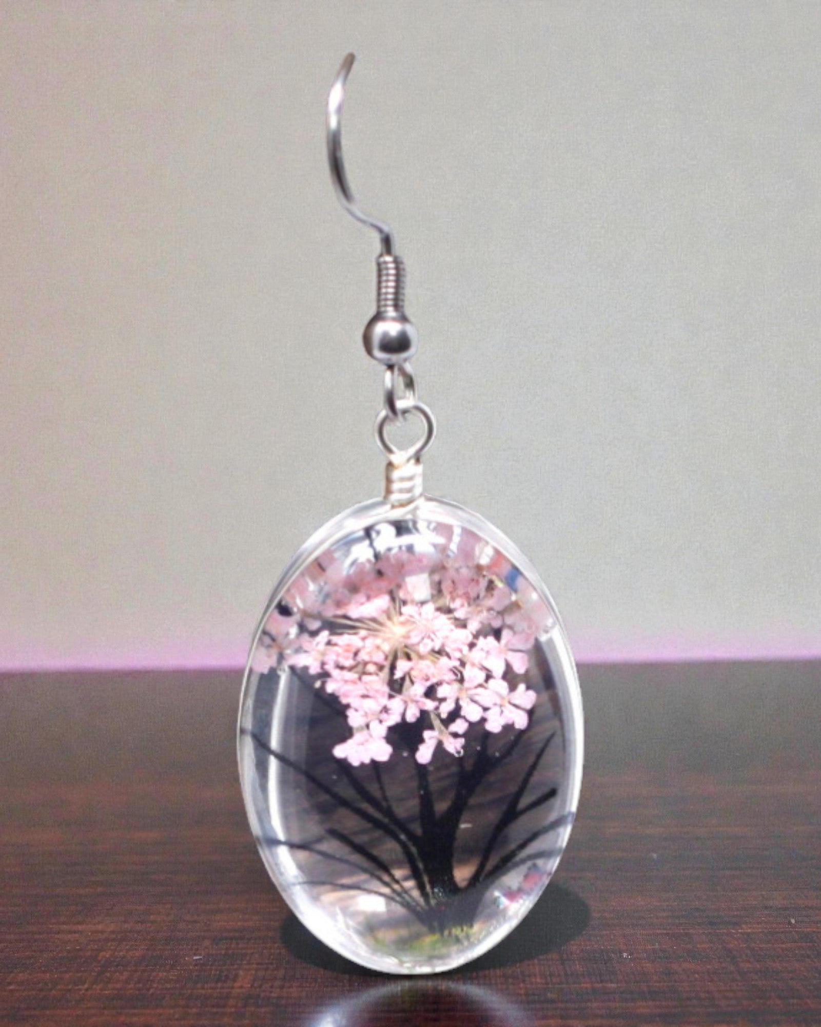 Rose Garden – Jewelry Set with Dried Flowers Tree of Life