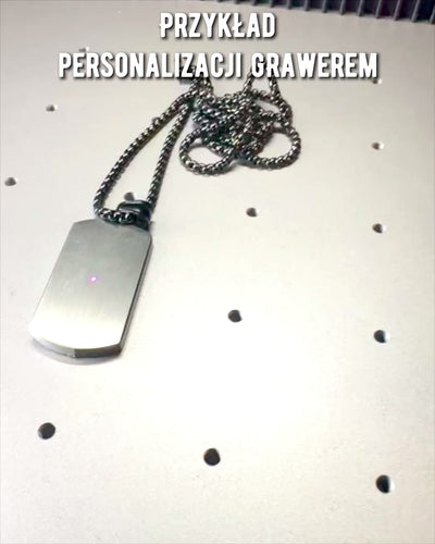 Herenketting Dog Tag „SteelVision” – roestvrij staal, 15 varianten, personalisatie met gravure
