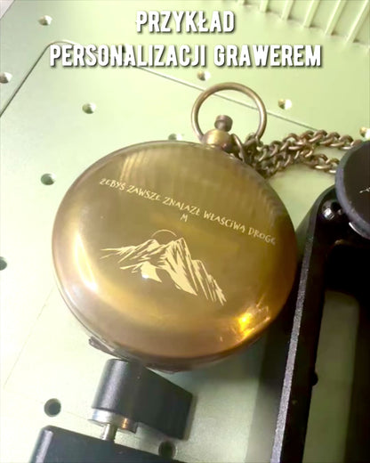 "Traveler's" Navigation Compass with Engraving, Personalization – Handcrafted by Indian Artisans