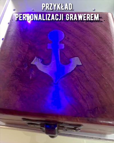 Grote Houten Doos voor Kompas "Gilbert & Sons" met Gravure Optie