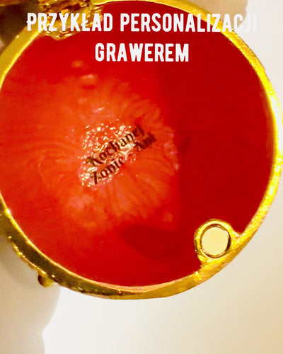 Himmlisches Fabergé-Ei – Emaillierter Schmuckorganisator - Farbe Himmelblau. Personalisierung mit Gravur