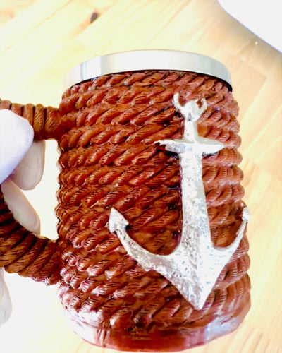 Kroes "Morski Skarb" van roestvrij staal, mogelijkheid tot personalisatie met gravure als cadeau