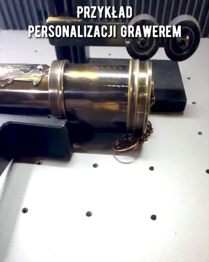 Premium Luneta "Voyager" met Gegraveerde Telescoop en Etui van Echt Leer, mogelijkheid tot personalisatie met gravure als cadeau