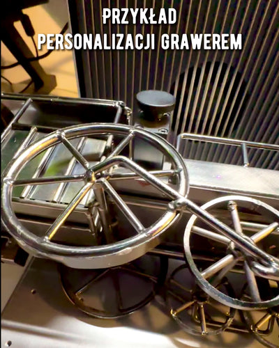 Locomotief van ijzer "Retro Express" – decoratie, model, handgemaakt met de mogelijkheid tot graveren als cadeau