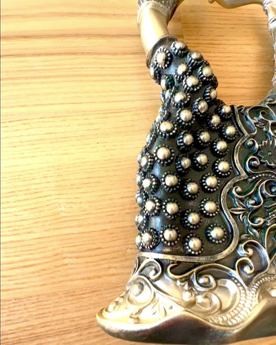 Elegant Sculpture "Golden Glow Dancer", 29 cm in height, with engraving option for a gift