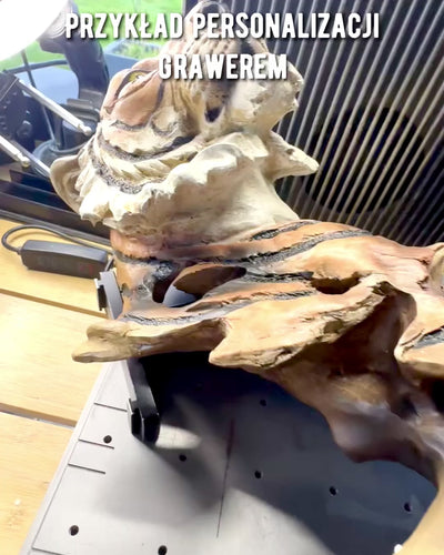 Statuet "Tijger Koning van de Jungle" met Graveeroptie, beeldje 29 cm hoog, decoratie als cadeau