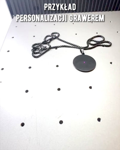 Wisiorek "Urban Elegance" – Ronde Medaille van Roestvrij Staal in Twee Kleuren met Personaliseringsoptie