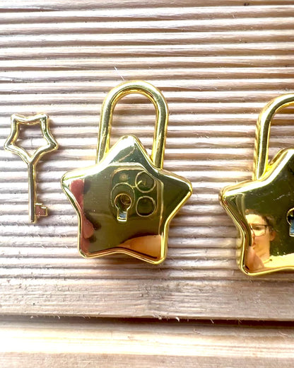 2 mini cadenas étoilés avec gravure – Protégez vos rêves, personnalisés pour un cadeau, 2 variantes de couleur au choix