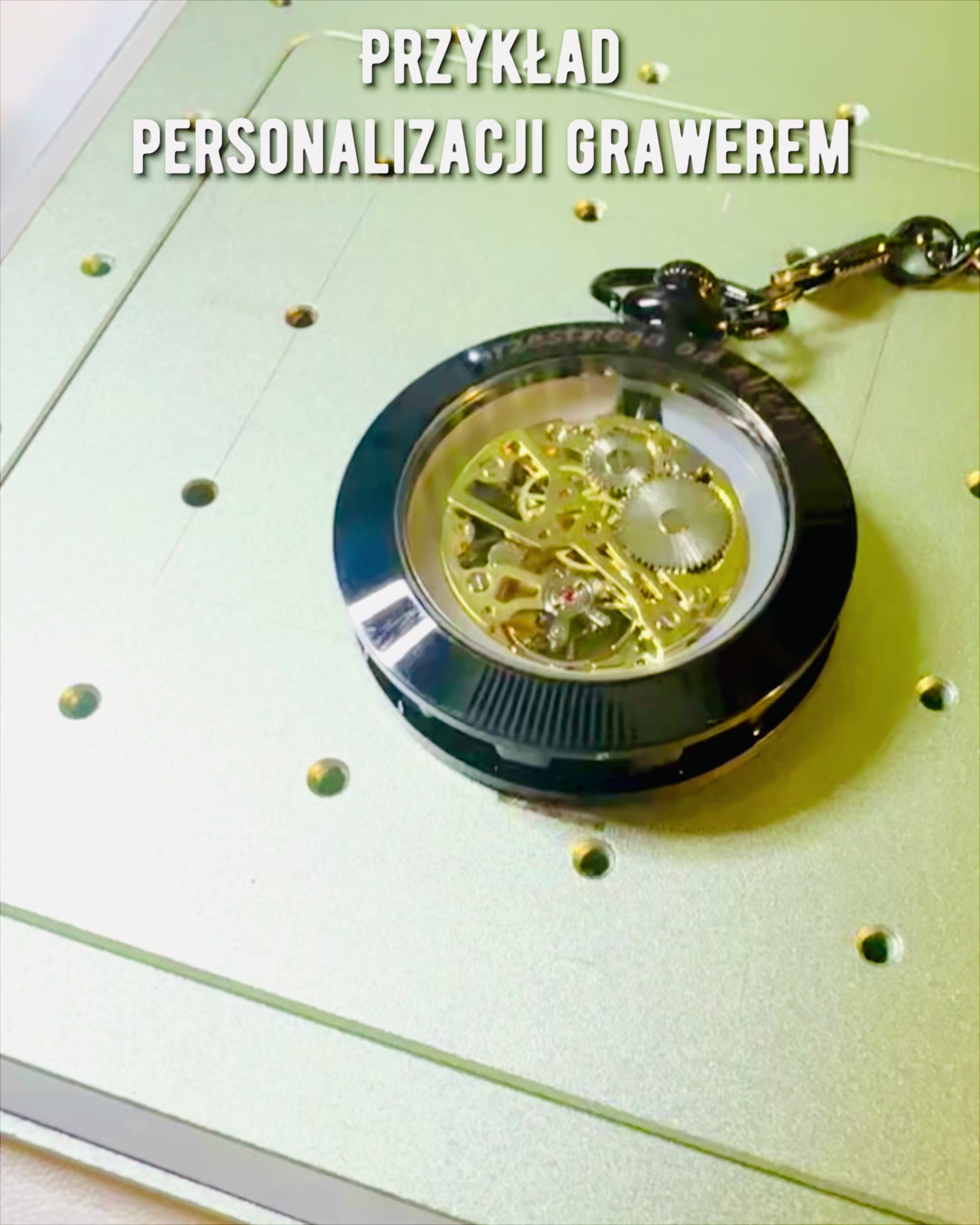 Mechanische Retro Stijl Zakhorloge, Waterdicht, Semi-automatisch - kleur Zwart - Perfect als Cadeau, gravure