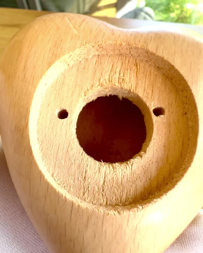 Cœur en bois, boîte de 9 cm pour Sentiment Secret, possibilité de personnalisation avec gravure pour cadeau