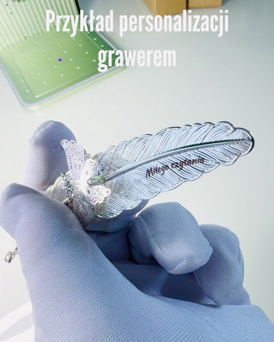 Marque-page Créatif de Style Rétro avec Motif de Plume et Papillon – Cadeau Promotionnel Élégant, Couleur Argent/Bleu