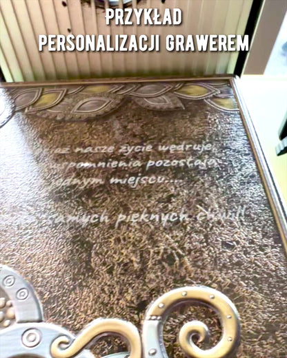 Künstlerisches Notizbuch, Notizblock Maskarada - A5, Personalisierung mit Gravur als Geschenk
