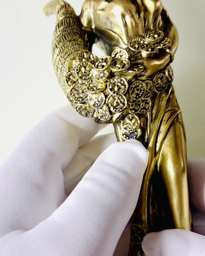"Statue de la Déesse Abondance" - Statue Décorative en Résine de la Fortune pour la Maison et le Bureau
