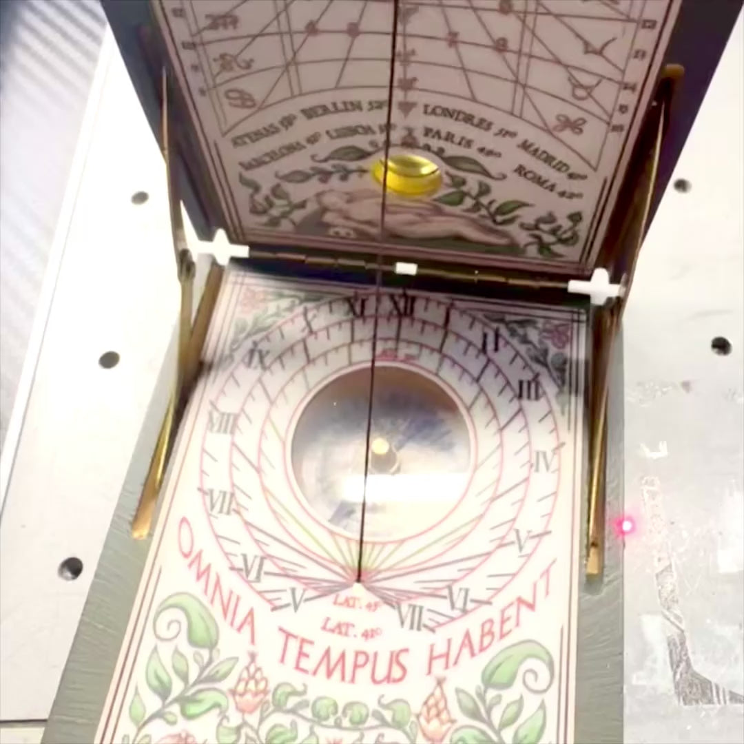 Kepler Diptych Sundial with Compass