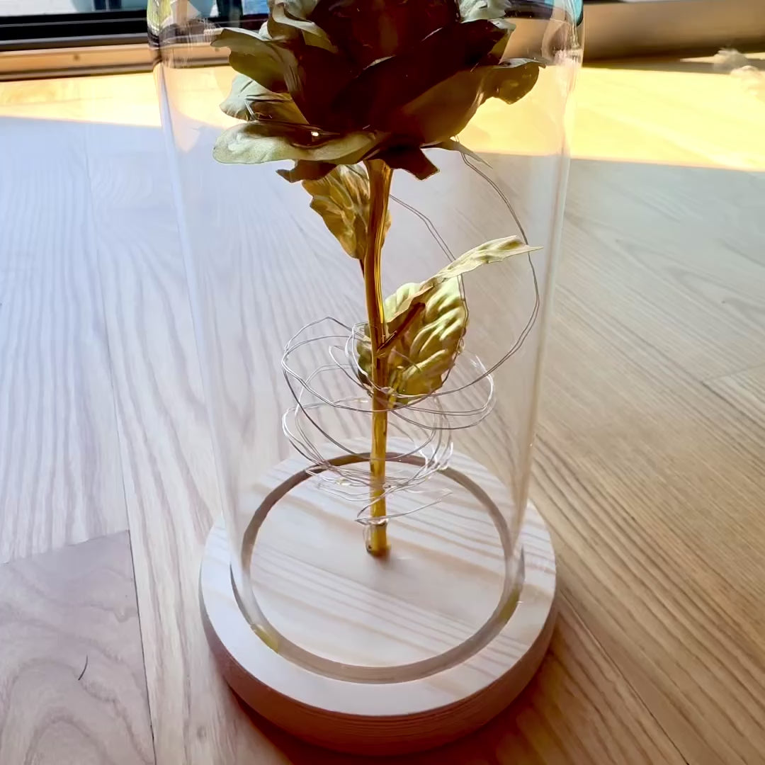 LED-Nachtlampe Rose mit personalisierbarer Gravur, romantisches Geschenk, Höhe 21,5 cm, sanftes Licht, ideale Dekoration fürs Schlafzimmer  