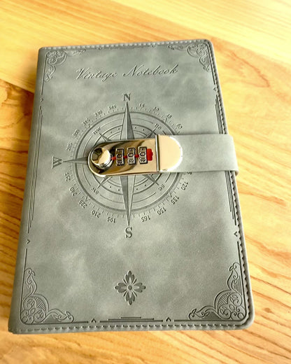 Carnet Secret A5 Vintage avec verrouillage par code - Choisissez Votre Style, personnalisation par gravure pour cadeau