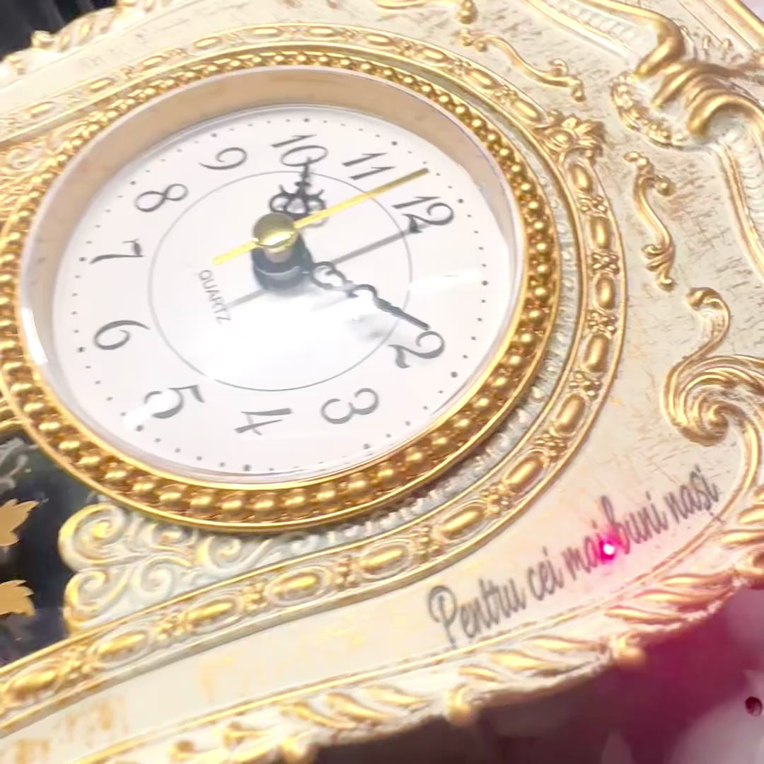 Mantel Clock Music Box 24108 with Personalized Engraving Option