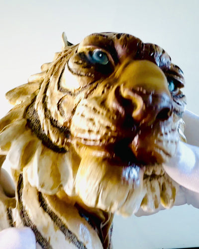 Statuet "Tijger Koning van de Jungle" met Graveeroptie, beeldje 29 cm hoog, decoratie als cadeau