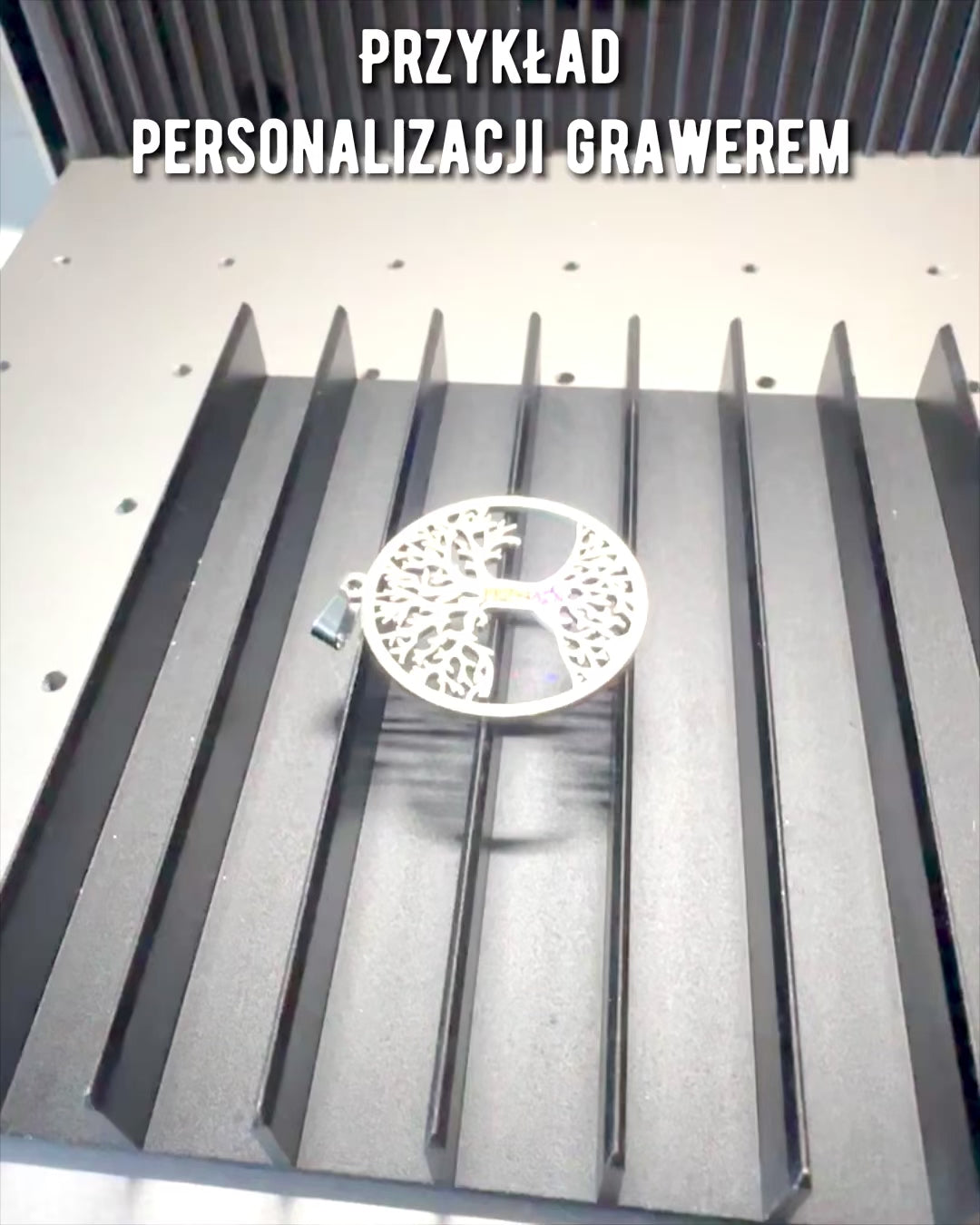 Ketting "Levensboom" van Roestvrij Staal - personalisatie met gravure, 2 kleuropties